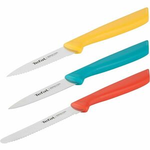 Set 3 cutite Tefal Colorfood, lama otel inoxidabil, 8 cm / 10 cm, galben/portocaliu/albastru imagine