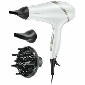 Uscator de par, Remington, 2300W, motor AC, 3 trepte de temperatura, Alb/Negru imagine