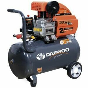 Compresor aer DAAC24D, 2 CP, 1500 W, 24 l capacitate, 169 l/min debit aer, 8 bar + kit 6 accesorii pneumatice imagine