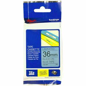 Brother TZE561 Tape 36mm Black ON Blue Ribbon Cartridge imagine