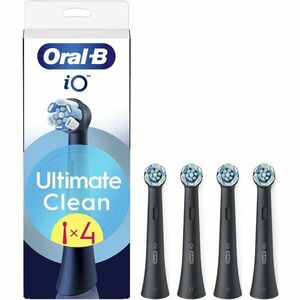 Rezerve periuta de dinti electrica Oral-B iO Ultimate Clean, compatibile doar cu seria iO, Negru, 4 buc imagine