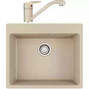 Pachet chiuveta bucatarie fragranite Franke MRG 610-54, 590x500 mm + Baterie Novara Plus, Avena imagine