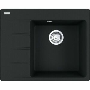 Chiuveta Fragranite CNG 611/211-62 ST Matt Black, 62x50 cm, Cuva dreapta imagine
