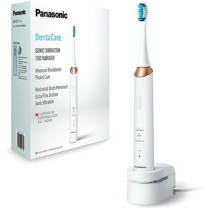Periuta de dinti electrica Panasonic EW-DC12-W503, 31000 miscari/min, 3 moduri de periere, 1 capat, Indicator baterie, Alb/Auriu imagine