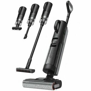 Aspirator vertical fara fir Dreame H12 Dual HHV4, aspirare umed/uscat, 3 moduri de aspirare, putere aspirare 16000Pa, auto-curatare, capacitate rezervor apa curata/murdara-0.9l/0.7l, baterie 4000mAh, autonomie pana la 60min, 300W, afisaj LED, negru imagine