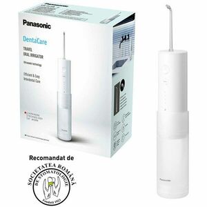 Irigator Bucal Panasonic EW-DJ4B-W503, 4 programe, Acumulator, 10min autonomie, Jet apa Ultrasonic, Alb imagine