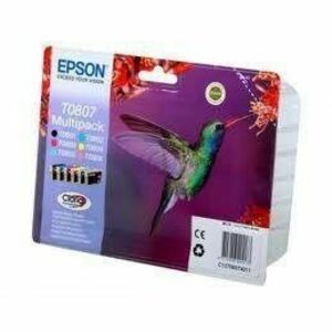 Epson Multipack 6-colours T0807 Claria Photographic Ink CMYK-LC-LM 6x7, 4ml imagine