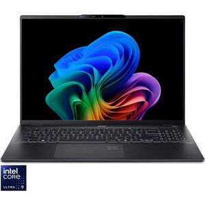Laptop Acer Swift 16 AI OLED SF16-51-94KH cu procesor Intel® Core™ Ultra 9 288V pana la 5.1GHz, 16'', WQXGA+, OLED, 120Hz, 32GB LPDDR5X RAM, 2TB SSD, Intel® Arc™ Graphics, Windows 11 Home, Ice Black imagine