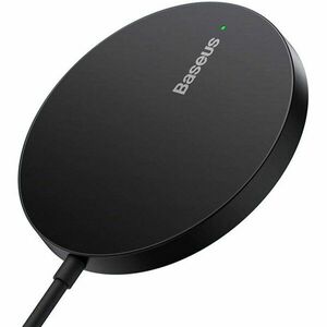 Incarcator wireless Baseus Simple Mini3 15W, magnetic, compatibilitate smartphones, Cablu Type-C la Type-C inclus, negru imagine