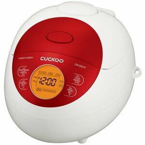 Aparat pentru gatit orez sub presiune, CUCKOO, CR-0351F, Acesorii incluse, 5 Programe, 425 W, Vas detasabil, Display LED, Alb/Rosu, 0.54 l imagine