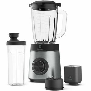 Blender cu mixare in vid Electrolux Explore 6 E6VB1-8ST, 1400 W, 5 viteze + Pulse, cana de 1, 75 litri din sticla borosilicata, cutit cu 6 lame, recipient 600 ml cu posibilitate de vidare, pompa vidare cu acumulator Li-Ion, gri granit imagine