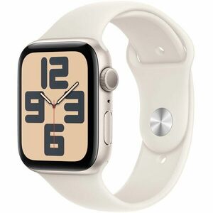 Apple Watch SE (2024), GPS, M/L, Starlight, 44 x 38 imagine