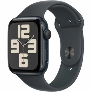 Apple Watch SE (2024), GPS, Carcasa Midnight Aluminium 44mm, Midnight Sport Band - S/M imagine