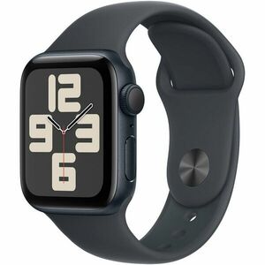Apple Watch SE (2024), GPS, Carcasa Midnight Aluminium 40mm, Midnight Sport Band - S/M imagine