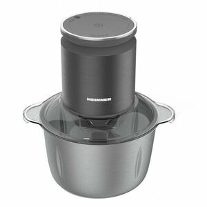 Tocator de legume HMC-KD800SS, control digital, 800 W, 3 L bol, 3 lame din Inox, Gri Antracit imagine
