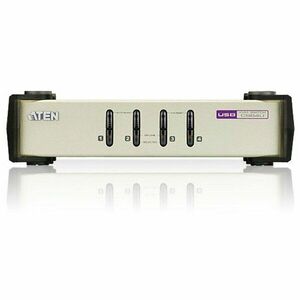 Switch KVM 4-Port PS/2-USB, 4x Custom KVM Cable Sets, Non-powered imagine