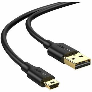 CABLU USB Ugreen, US132 USB 2.0 (T) la Mini-USB (T) 5 Pin, 1m, conectori auriti, negru imagine