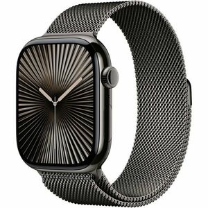 Apple Watch 10, GPS, Cellular, Carcasa Slate Titanium 46mm, Slate Milanese Loop - S/M imagine
