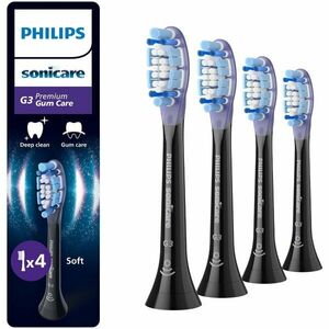 Rezerve Philips Sonicare Gum Care HX9054/88, pachet de 4 capete de periere, Standard, click-on, sincronizarea modurilor BrushSync, Negru imagine