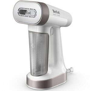 Aparat de calcat vertical cu abur 2 in 1 Tefal Pure Force DT8720E0, 1800W, jet de abur 90 g/min, abur variabil 0 - 35 g/min, rezervor apa 180 ml, 4 trepte abur, functie Boost, oprire automata, autonomie 12 min, incalzire rapida in 25 s, alb & gri imagine
