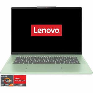 Laptop Lenovo IdeaPad Slim 5 15ARP10 cu procesor AMD Ryzen™ 7 7735HS pana la 4.75GHz, 15.3 WUXGA, IPS, 16GB LPDDR5x RAM, 512GB SSD, AMD Radeon™ 680M Graphics, No OS, Seafoam Green imagine