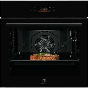 Cuptor incorporabil Electrolux LOE8P39Z, Electric, Autocuratare pirolitica, Control touch, 171 de programe predefinite, Senzor gatire, Inchidere amortizata a usii, volum net 72 L, Clasa A+, Sticla neagra imagine
