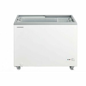 Lada frigorifica Heinner HSF-M255WHC, clasa C, functionare convertibila (Frigider/Congelator), capac glisant din sticla, capacitate 255L, 1 cos, roti pentru transportare usoara, Alb imagine