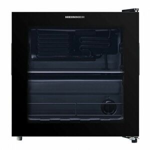 Racitor de bauturi Heinner HBC-M44BKE, clasa E, capacitate totala: 44L, capacitate incarcare: 48 doze (355 ml), 1 raft din sticla, usa reversibila, Negru imagine