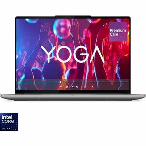 Laptop Lenovo Yoga Pro 7 14IAH10 cu procesor Intel® Core™ Ultra 7 255H pana la 5.1GHz, 14.5 3K, OLED, 120Hz, Touch, 32GB LPDDR5x RAM, 1TB SSD, Intel® Arc™ 140T, Windows® 11 Home, Luna Grey imagine