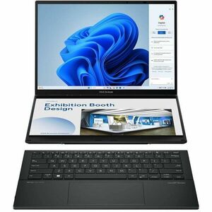 Laptop ASUS Zenbook Duo UX8406CA cu procesor Intel® Core™ Ultra 7 255H pana la 5.1GHz, 14'', Full HD, OLED, Touch, 32GB LPDDR5X RAM, 1TB SSD, Intel® Arc™ Graphics, Windows 11 Pro, Inkwell Gray, 3Y PUR imagine
