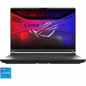 Laptop Gaming ASUS ROG Strix G16 G615JM cu procesor Intel® Core™ i5-13450HX pana la 4.6GHz, 16'', Full HD+, WUXGA, IPS, 165Hz, 16GB DDR5 RAM, 1TB SSD, NVIDIA® GeForce RTX™ 5060 8GB GDDR7, No OS, Eclipse Gray, 3Y PUR imagine