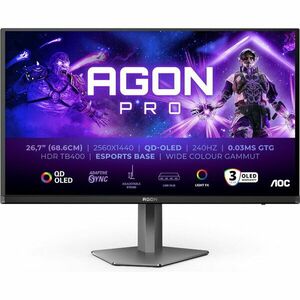 Monitor LED AOC Gaming AGON Pro AG276QZD2 27 inch QHD QD-OLED 0.03 ms 240 Hz HDR imagine