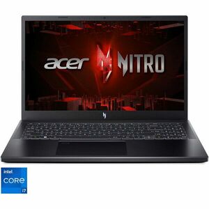 Laptop Gaming Acer Nitro V15 ANV15-51-72C4 cu procesor Intel® Core™ i7-13620H pana la 4.9GHz, 15.6'', Full HD, IPS, 165Hz, 16GB DDR5 RAM, 1TB SSD, NVIDIA® GeForce RTX™ 4050 6GB GDDR6, No OS, Obsidian Black imagine