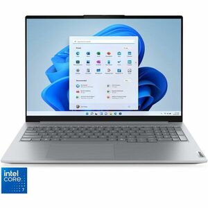 Laptop Lenovo ThinkBook 16 G8 IRL cu procesor Intel® Core™ 7 240H pana la 5.2GHz, 16 WUXGA, IPS, 32GB DDR5 RAM, 1TB SSD, Intel® Graphics, Windows® 11 Pro, Arctic Grey, 3y on-site Premium Care imagine