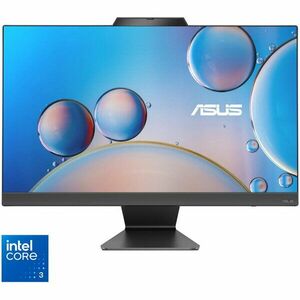Sistem All-in-One Asus A3402WVAK cu procesor Intel® Core™ 3 100U pana la 4.70 GHz, 23.8, Full HD, 8GB DDR5, 256GB SSD M.2 NVMe™ PCIe® 4.0, Intel® Graphics, No OS, Black imagine