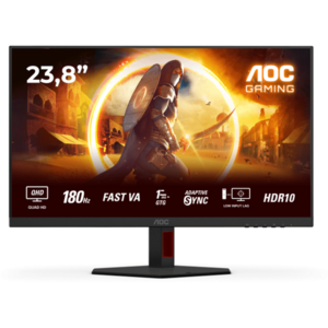 Monitor LED AOC Gaming AGON Q24G4RE 23.8 inch QHD IPS 0.5 ms 180 Hz HDR G-Sync Compatible imagine