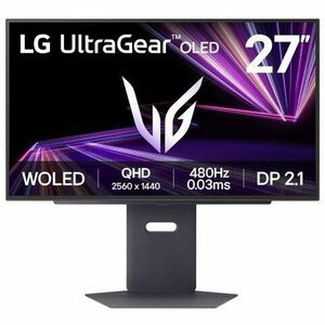 Monitor LED LG Gaming UltraGear 27GX790A-B 27 inch QHD OLED 0.03 ms 480 Hz HDR FreeSync Premium Pro & G-Sync Compatible imagine