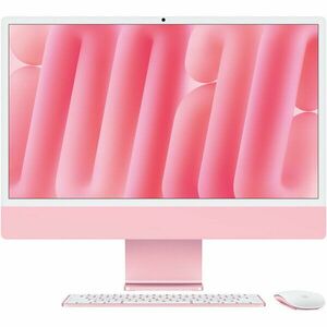 Sistem Desktop PC iMac 24 (2024) cu procesor Apple M4, 10 nuclee CPU and 10 nuclee GPU, 24, Retina 4.5K, 24GB, 512GB SSD, Pink imagine