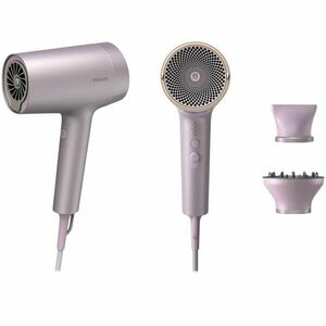 Uscator de par Philips Seria 7000 BHD723/10, 1800W, tehnologie ThermoShield Advanced cu 2 senzori, ingrijire cu ioni 360, 4 moduri de coafare, 2 viteze, buton de aer rece, 2 accesorii magnetice, Rose beige imagine
