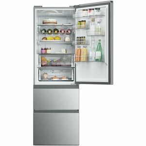 Combina frigorifica Haier HTW5618DNMG, 360 l, Clasa D, No Frost, Afisaj Electronic, Iluminare LED, H 185 cm Argintiu imagine