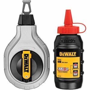 Set sfoara cu creta pentru trasare 30 m DeWALT DWHT47408-0, raport derulare 6: 1, carcasa aluminiu turnat, maner anti-alunecare, capac mare pentru reumplere, sistem de angrenaj planetar, include sticla de creta rosie 113 g imagine