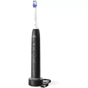 Periuta de dinti sonica reincarcabila HX7401/01, Tehnologie Sonicare de ultimă generatie, 2 moduri de periere, 3 intensitati, Senzor vizual de presiune, Negru imagine