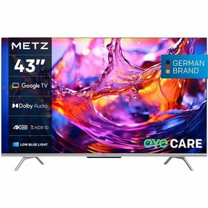 Televizor LED METZ 43MUD7000, 109 cm, Smart Google TV, 4K Ultra HD, Clasa F (Model 2024) imagine
