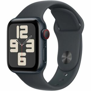 Apple Watch SE (2024), GPS, Cellular, Carcasa Midnight Aluminium 40mm, Midnight Sport Band - S/M imagine