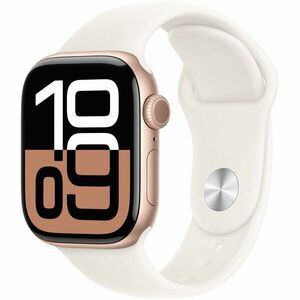 Apple Watch 10, GPS, Cellular, Carcasa Rose Gold Aluminium 42mm, Light Blush Sport Band - S/M imagine