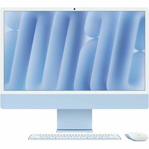 Sistem Desktop PC iMac 24 (2024) cu procesor Apple M4, 10 nuclee CPU and 10 nuclee GPU, 24, Retina 4.5K, 16GB, 512GB SSD, Blue imagine