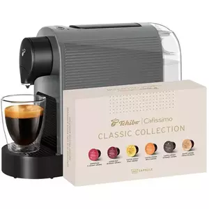 Pachet CAFISSIMO Pure Plus Grey espressor + Classic Collection, cafea capsule 6 sortimente, 60 buc imagine