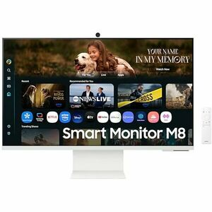 Monitor LED Samsung Smart M8 LS32FM801UUXDU 32 inch UHD VA 4 ms 60 Hz Webcam USB-C HDR imagine