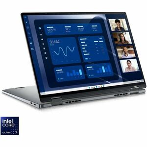 Laptop Dell Latitude 9450 cu procesor Intel® Core™ Ultra 7 165U pana la 4.9GHz, 14, QHD+, IPS, Touch, 32GB LPDDR5x, 1TB SSD, Intel® Graphics, Grey, Windows 11 Pro, 3y ProSupport imagine