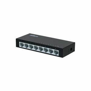 Switch ethernet cu 8 porturi Dahua PFS3008-8ET, 1.6 Gbps, 1.9 Mpps, 2000 Mac, fara management imagine